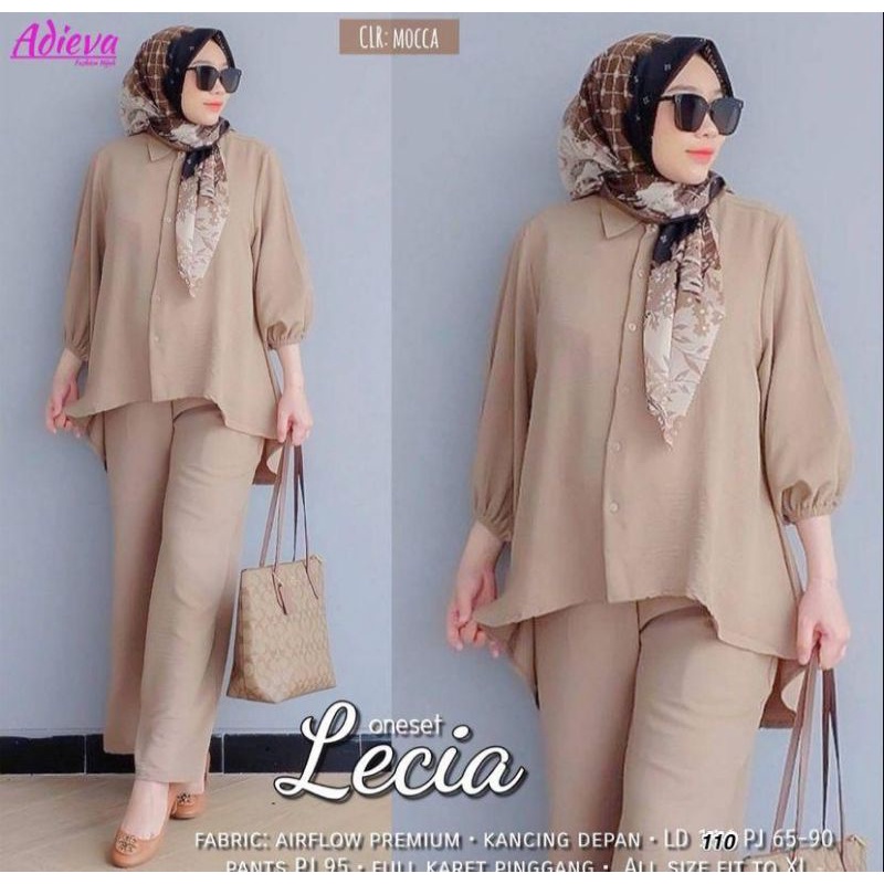 LECIA SET CRINKLE AIRFLOW POLOS LD 110 / SETELAN POLOS CRINKLE / SET CRINKLE WANITA / ONESET TERBARU WANITA / SETELAN BAJU PINGUIN / One Set Setelan Plus Celana Panjang Fashion Muslim Wanita Modern / Citayan Fashion Week / Izdihaar Olshop