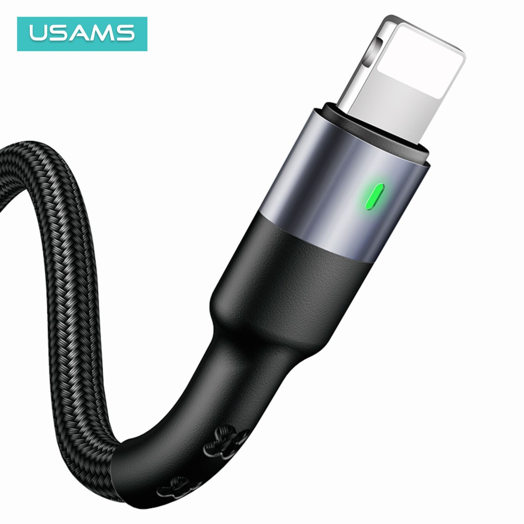 USAMS U26 Kabel Data Lightning/Iph Fast Charging 2A LED Indikator