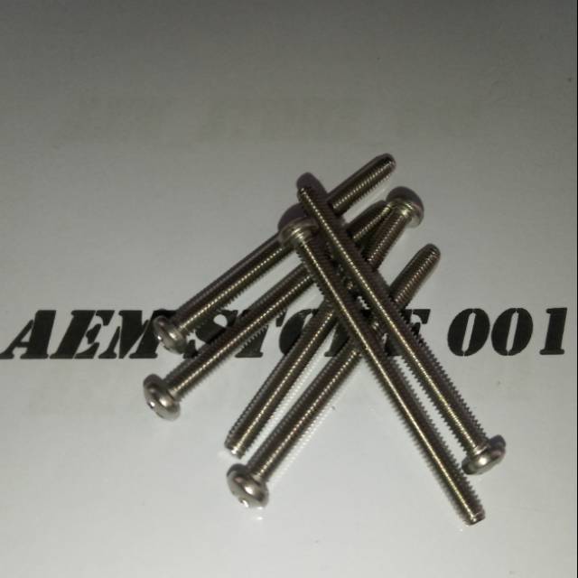 Baut JP M4 X 50 (5cm) stainless 304 pan screw