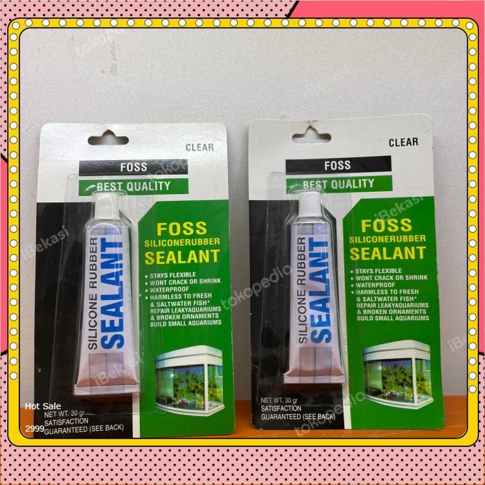 

Lem kaca Foss silicone rubber Sealant lem kaca aquarium 30 gr
