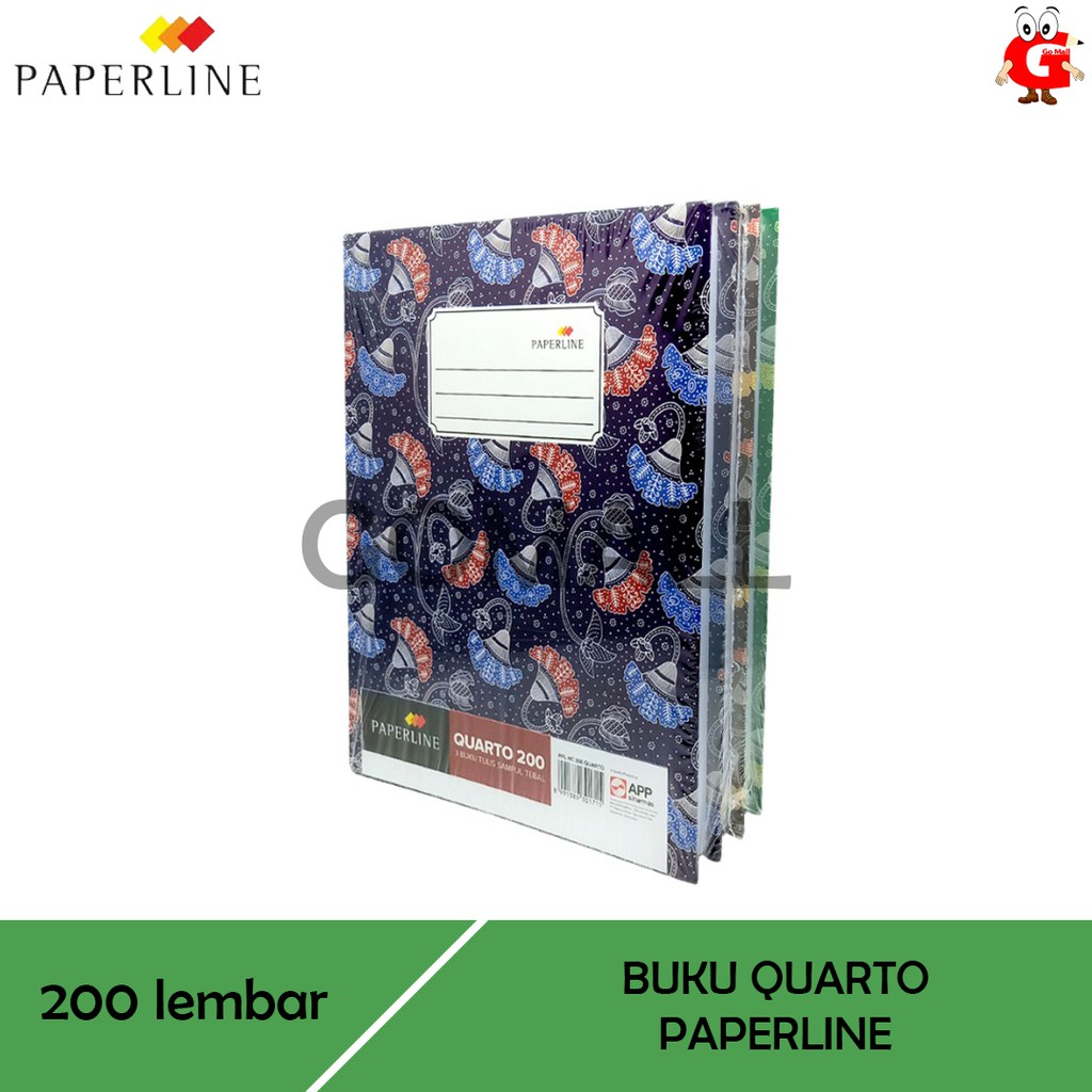 

Buku Kwarto/Kuarto/Quarto Hard Cover Hardcover PAPERLINE isi 200
