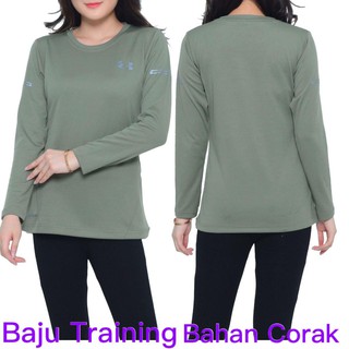 JS ~ Baju Training Lengan Panjang [Wanita] Bahan Corak 1