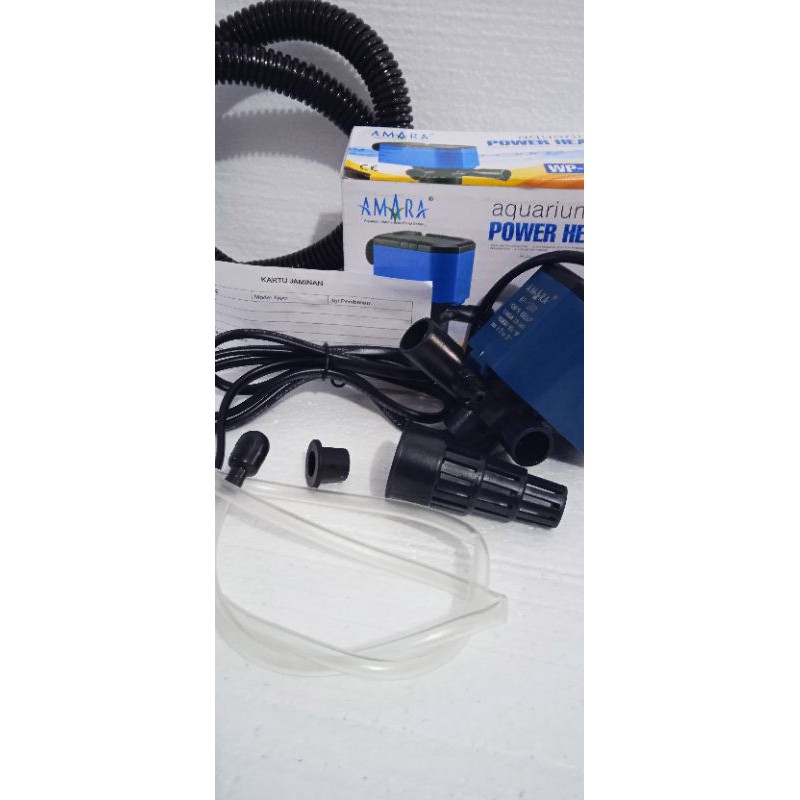 POMPA AIR PEMBERSIH AQUARIUM RENDAM AMARA POWER HEAD WP 1200 + SELANG FILTER HITAM/BIRU