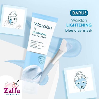 Wardah Lightening Blue Clay Mask 50 gr