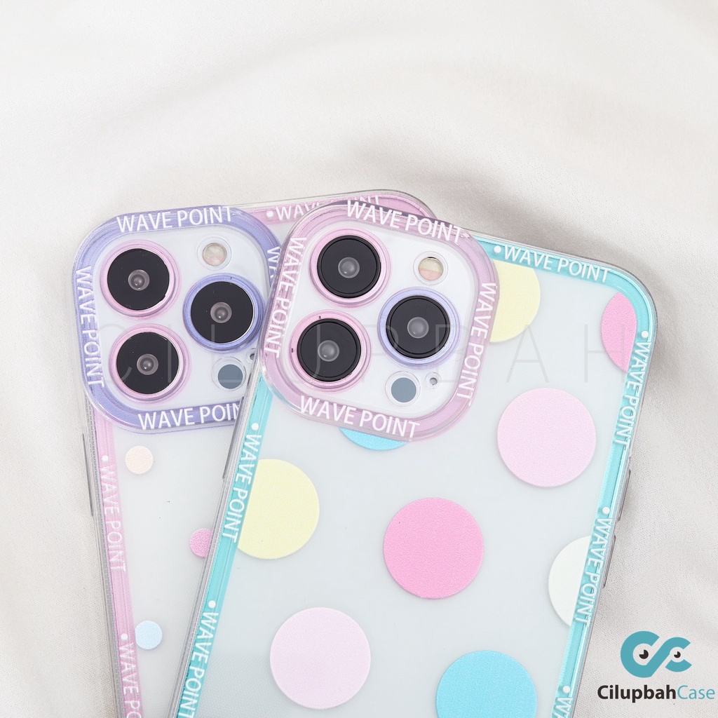 Clear Softcase Big &amp; Little Polkadot Full Lens Cover For iPhone 7 8 SE 7+ 8+ X XR XS MAX 11 12 13 MINI PRO MAX