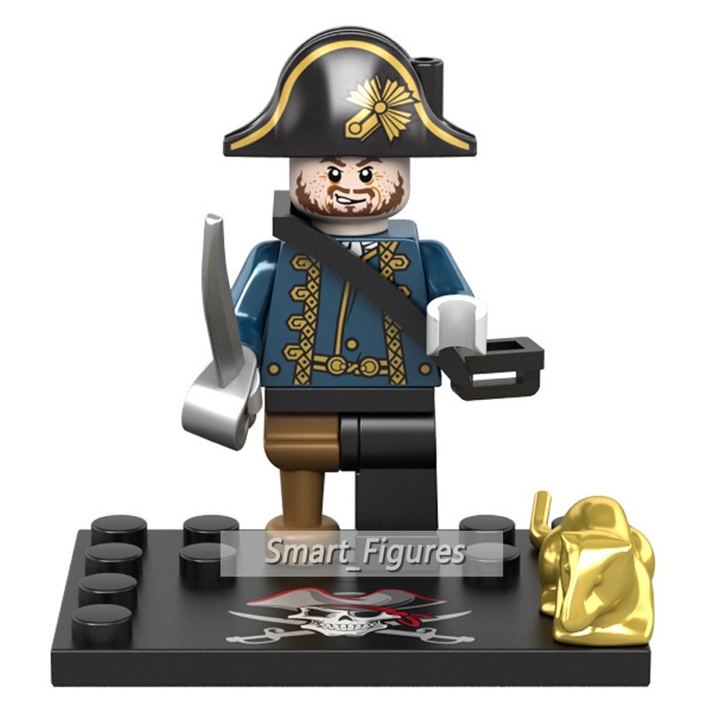 1 Set 8 Pcs Mainan Action Figure Minifigures Model Pirates of The Caribbean Jack Sparrow Elizabeth Swann