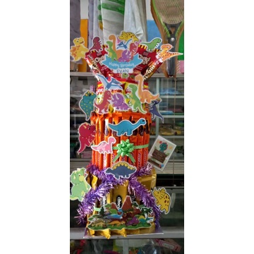 

snack tower dinosaur