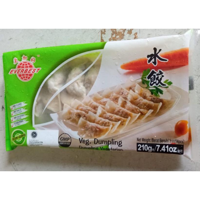 

VEGETARIAN EVERBEST SHUI JIAO - SUI KIAU - PANGSIT - DUMPLING - FROZEN VEGETARIAN FOOD