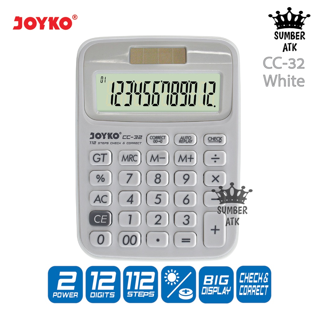 

HJK Kalkulator Joyko CC-32 / 12 Digits / Check Correct / Calculator