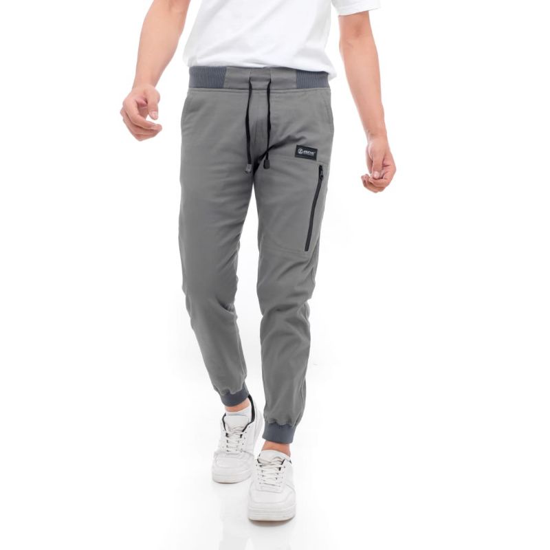 Outfit Celana Panjang Jogger Chino Zipper resleting pria wanita premium