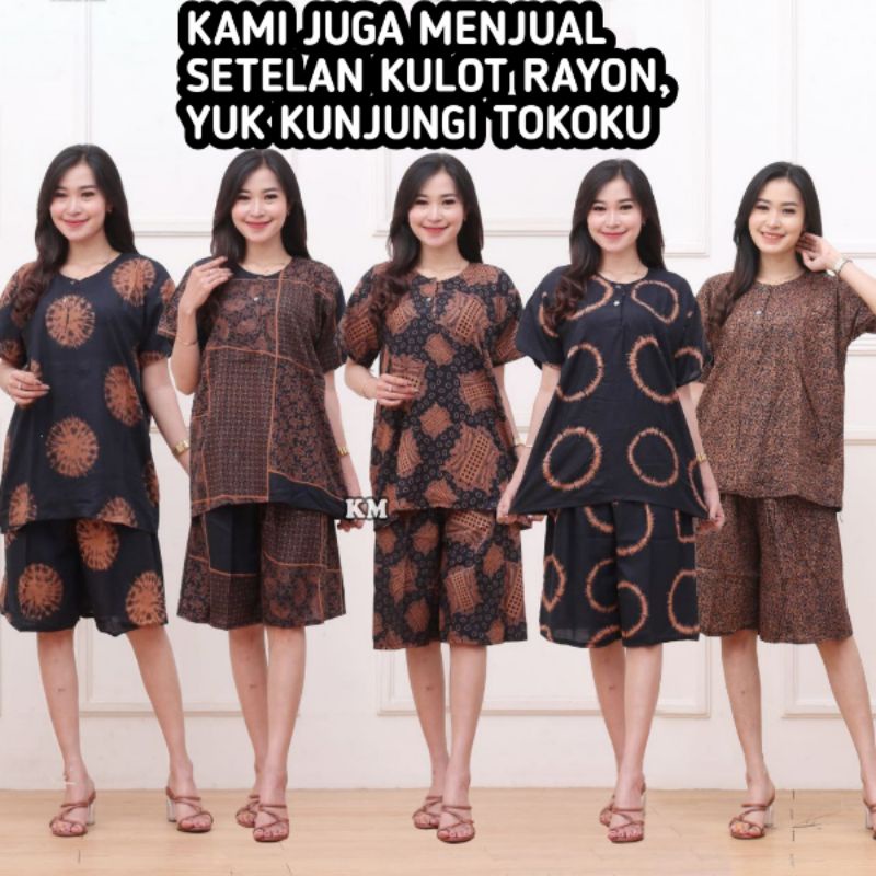 Pakaian Perempuan Baju Wanita Dewasa Busui Daster Remaja Kekinian Murah Ibu Menyusui Bahan Rayon Motif Batik Lengan Panjang Harga Grosir