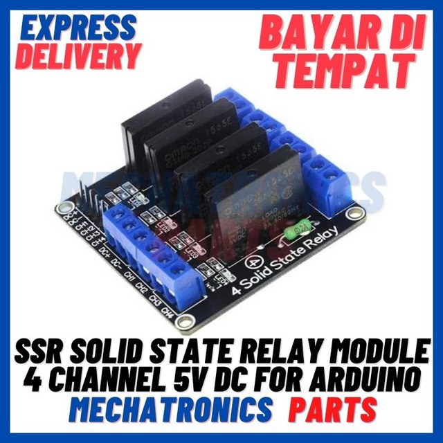 [REL-9023] SSR SOLID STATE RELAY MODULE 4 CHANNEL 5V DC FOR ARDUINO