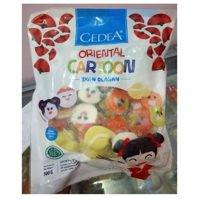

Cedea oriental cartoon ikan olahan