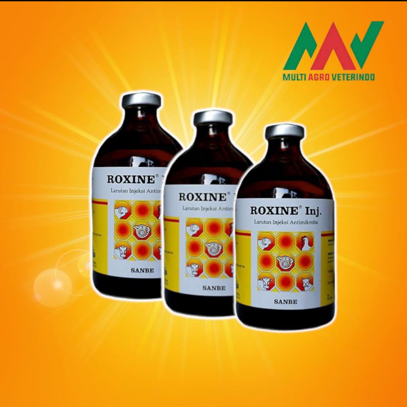 ROXINE INJEKSI 50ML Larutan Injeksi Antimicroba Infeksi saluran pernafasan pencernaan dan kemih