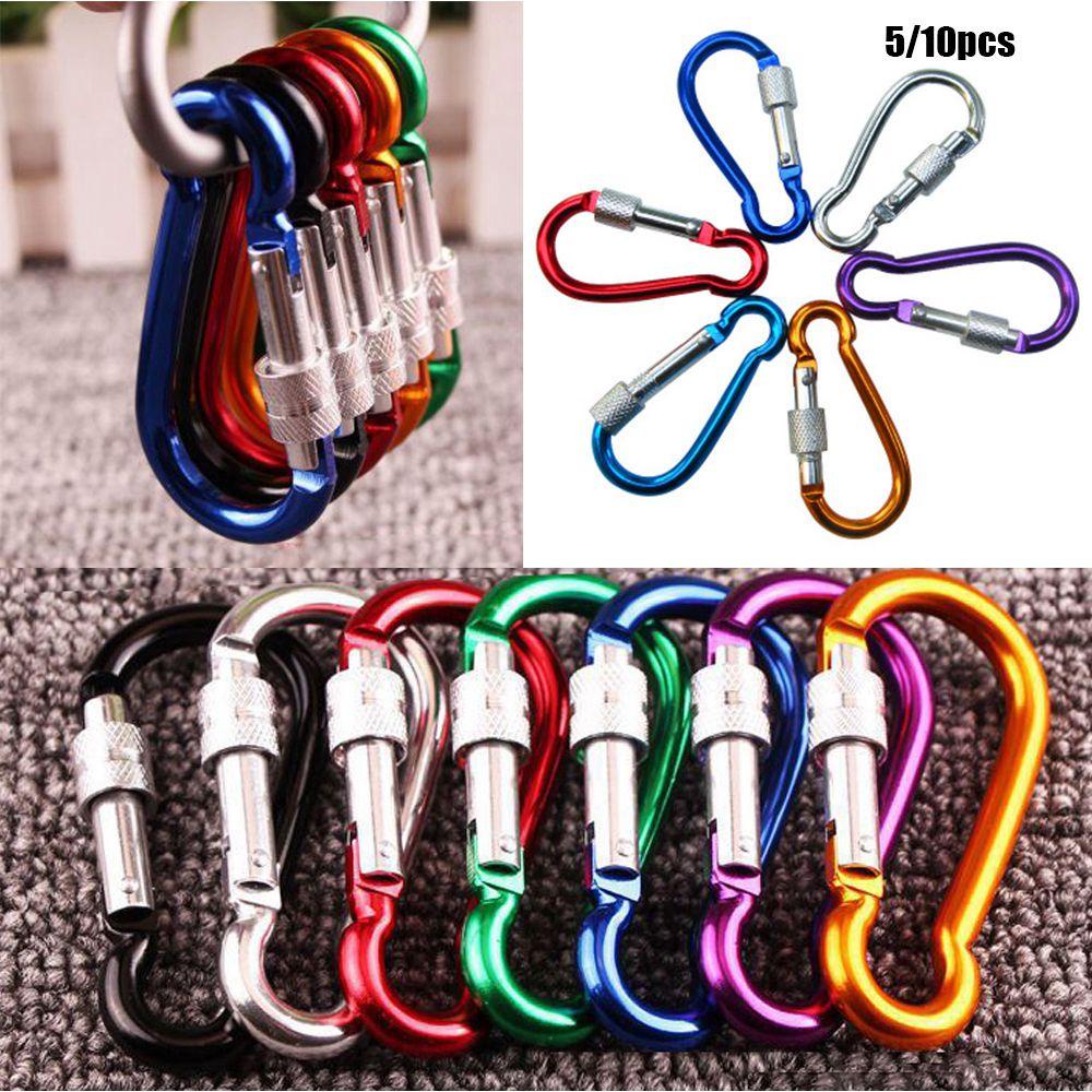 TOP 5/10pcs Tombol Panjat Peralatan Olahraga Luar Ruangan Safety Alloy Carabiner