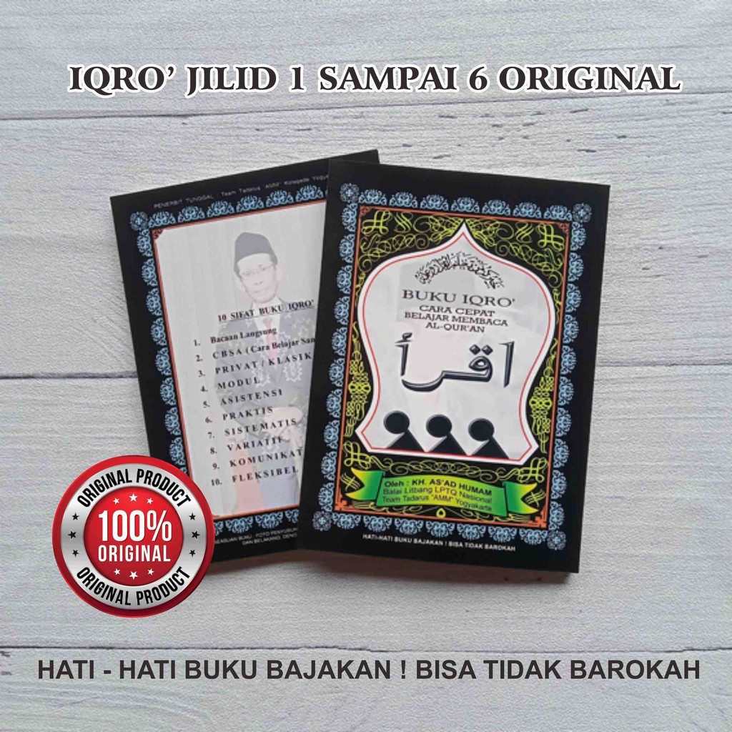 Buku Iqro Besar Bendel Belajar Membaca Al Quran Jilid 1 sampai 6