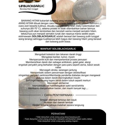 

Swip up!!!❄️ BLACK GARLIC TUNGGAL 500GRAM - BAWANG HITAM LANANG #Terbagus