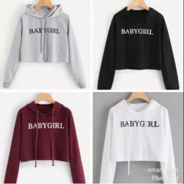 baby girl crop top hoodie