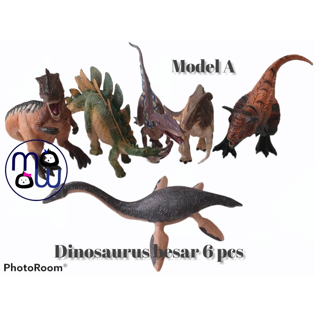 6 Pcs Mainan Dinosaurus Set - Mainan Anak Dinosaurus 3+