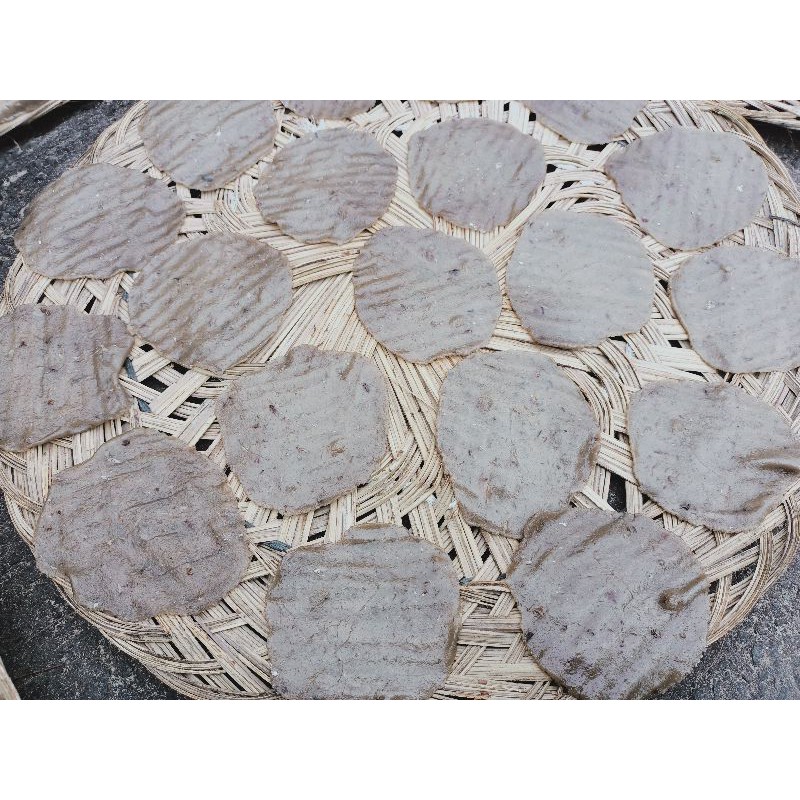 

kemplang mentah Tunu/panggang/goreng Palembang lebar isi 40keping