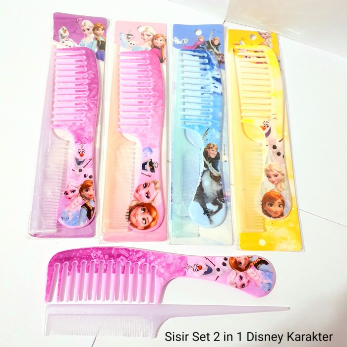 Sisir Rambut 2 in 1 Disney Karakter ( Sisir Gajah+Sisir Sasak Glitter)