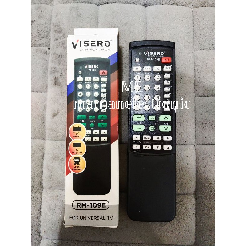 Remote Universal TV Visero RM-109E /  Remote Serba Bisa Untuk TV Tabung