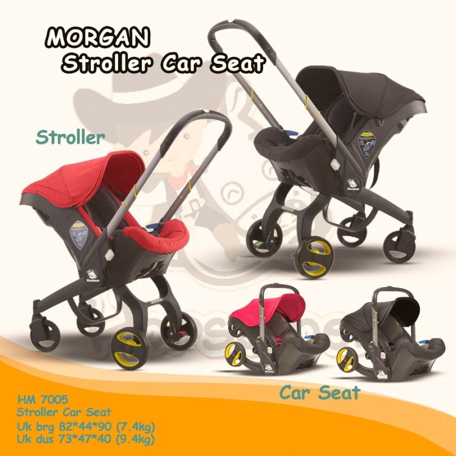 Morgan Car Seat Stroller Baby Bayi Anak Portable New Born Travel - Hitam