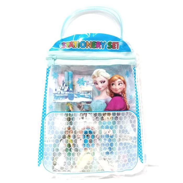 

Unik Stationery Set Tas Kotak Pensil Frozen Alat Tulis Anak Biru 802 Murah