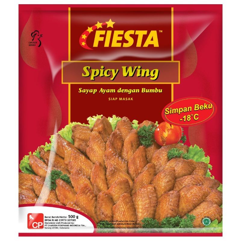 

Fiesta Chicken Spicy Wing 500gr | Sayap Ayam Pedas Fiesta 500gr