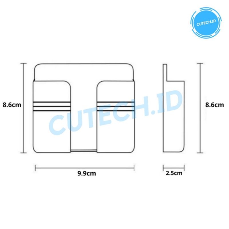 HOLDER RAK GANTUNGAN HANDPHONE TEMBOK TEMPEL PEREKAT REMOTE TV
