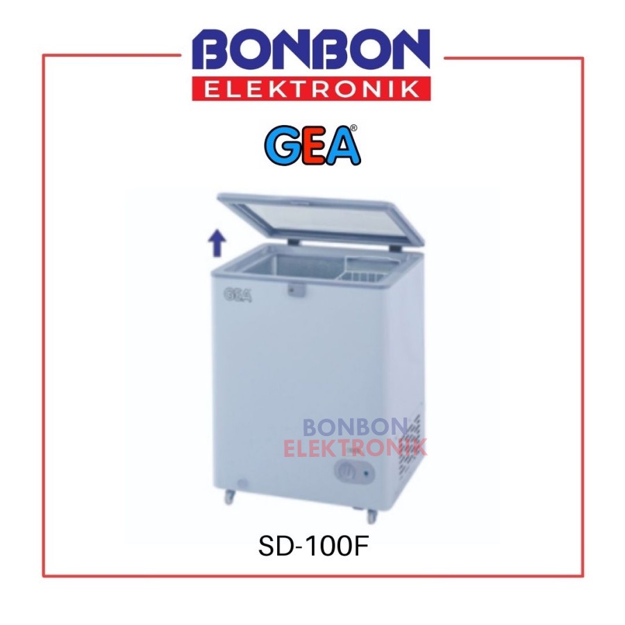 GEA Sliding Flat Glass Freezer SD-100F / SD100F 100L