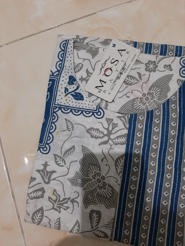 Atasan Kemeja Batik Mosa Hem Pria, Motif Mega Mendung Batik Pekalongan -hem