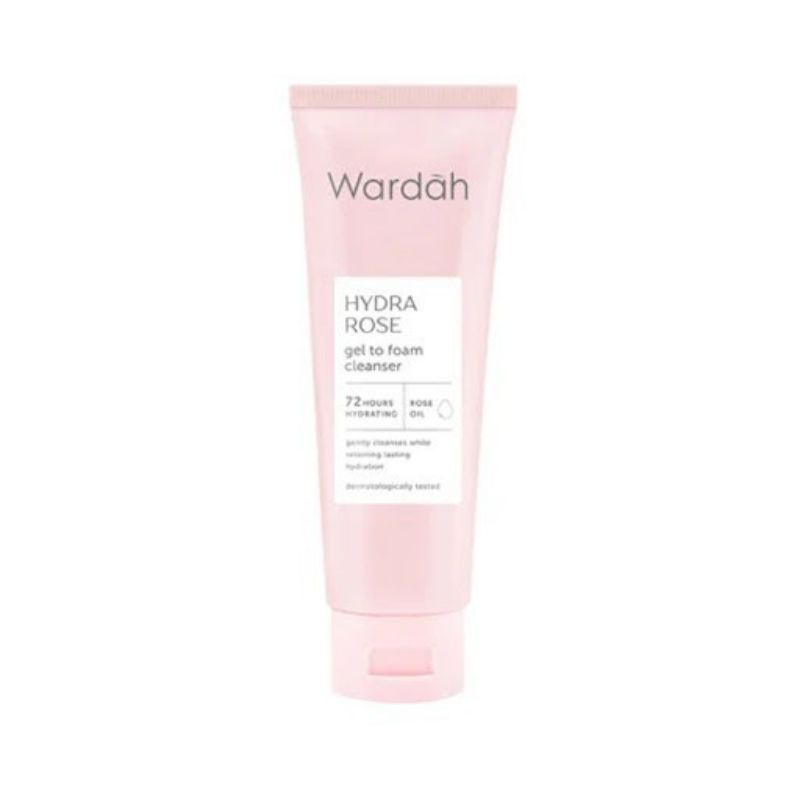 Wardah HYDRA ROSE Gel to Foam Cleanser 100 ml~Wardah Original 100%