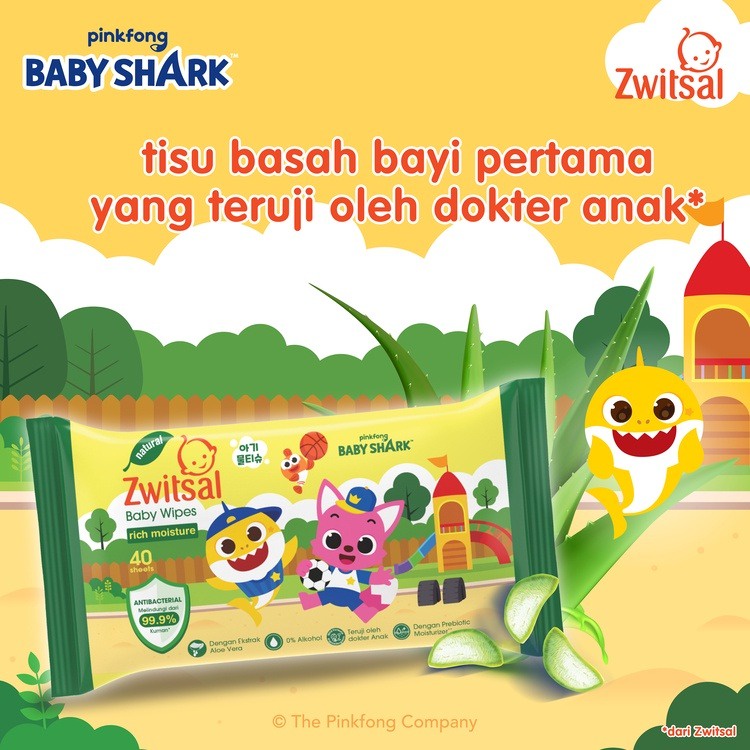 Zwitsal Baby Wipes Rich Moisture isi 40 s (Buy 1 Get 1) / 40s Satuan / Sensitive 50 s  - Tisu Tissue Basah Bayi