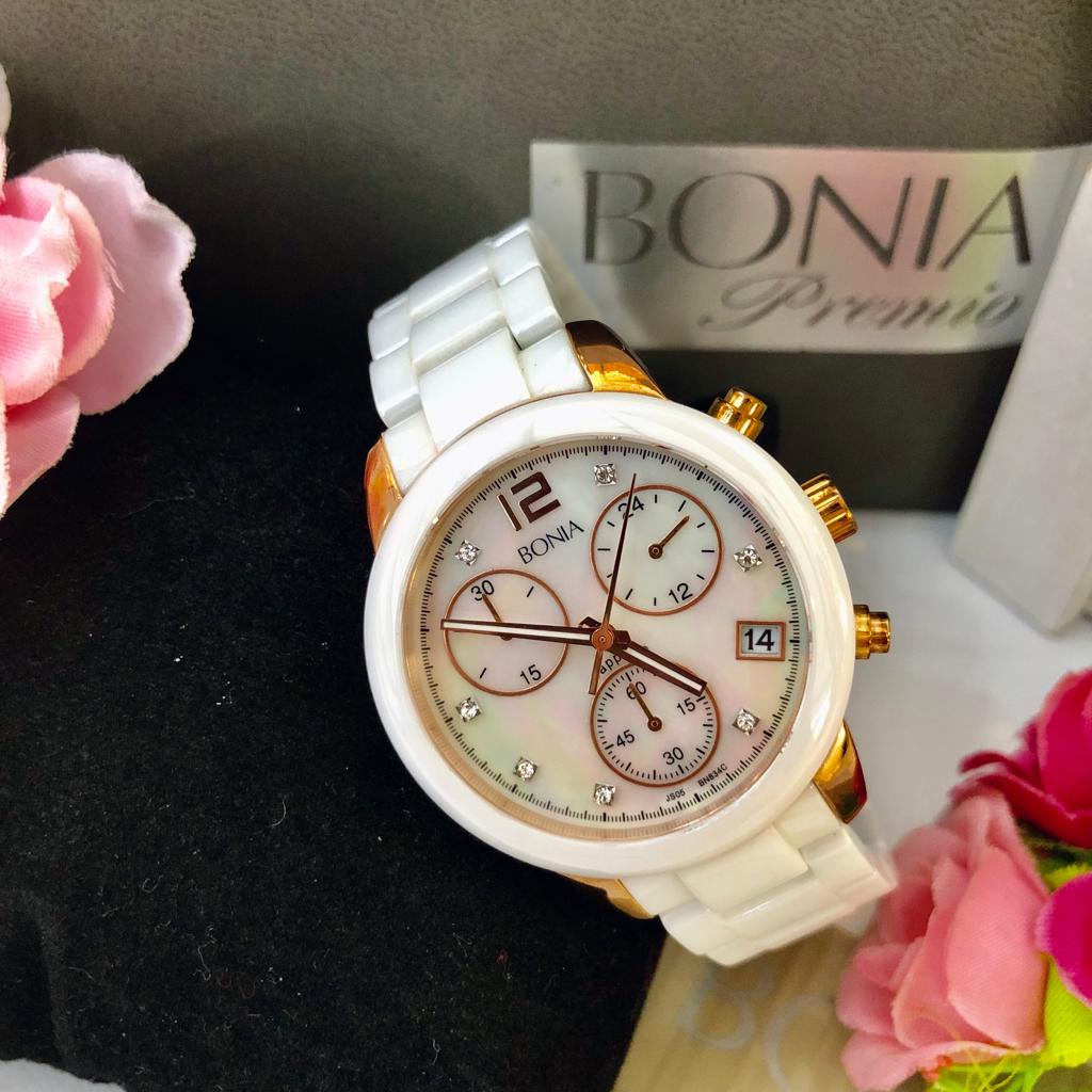 Limited Stock Jam Tangan Wanita Original Brand BONIA SAPPHIRE B834 Ladies Watch Material Case Strap 