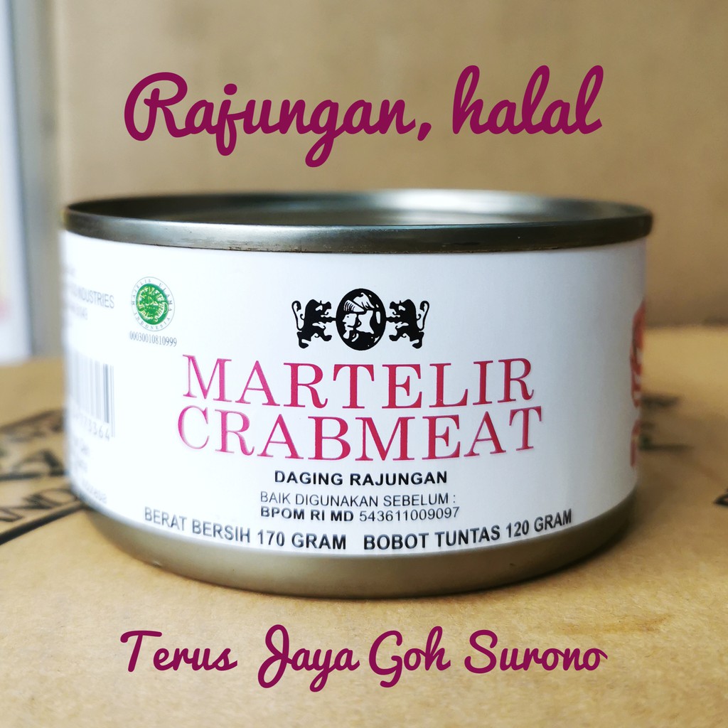 

Martelir Crabmeat Daging Rajungan Kaleng Kepiting Kaleng