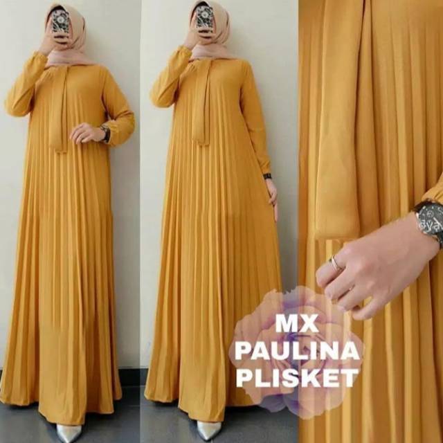 GAMIS PLISKET / GAMIS PLISKET JUMBO / GAMIS PLISKET MAXI TERBARU