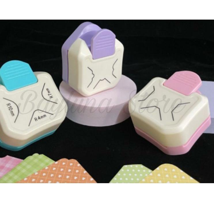 

PH120 Round Corner 3 in 1 R4 R7 R10 Pemotong Kertas Sudut Corner Rounder Puncher Fancy Corner Punch xqda148