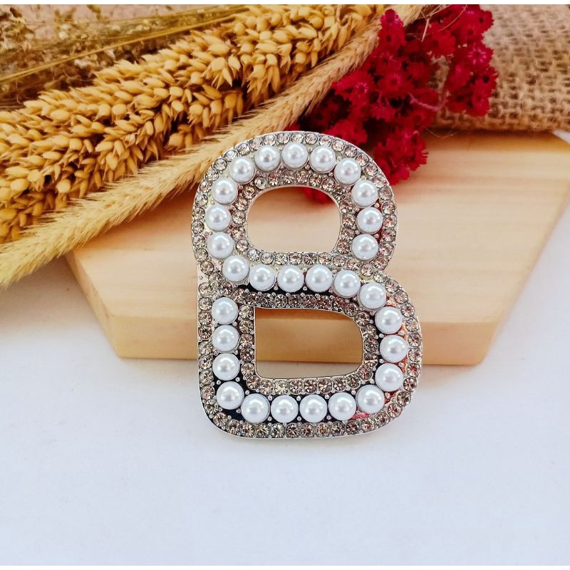 Brooch Buttonscarves/Bros Buttonscarves/Bros Buttonscarves KW/Bros Buttonscarves Mata/Bros Buttonscarves Mutiara-Silver-D
