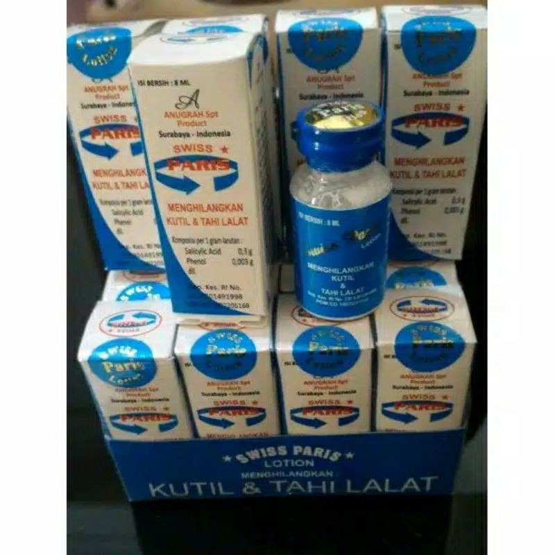 [ ORIGINAL ] OBAT KUTIL DAN PENGHILANG TAHI LALAT WAJAH KAKI MATA IKAN AMPUH SWISS PARIS LOTION BPOM
