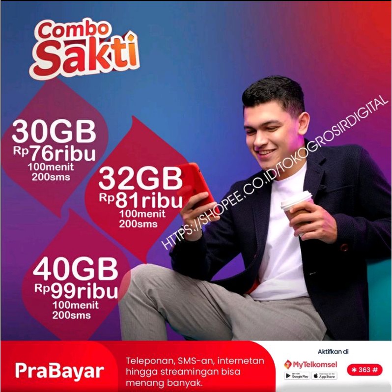 KARTU SAKTI TELKOMSEL 40GB,32GB,30GB BONUS TELPON & SMS ALL JARINGAN