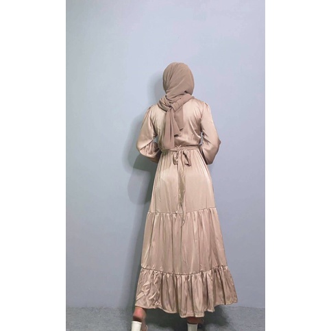 ARISHA DRESS / DRESS LEBARAN / DRES KONDANGAN / ARMANI SILK DRESS