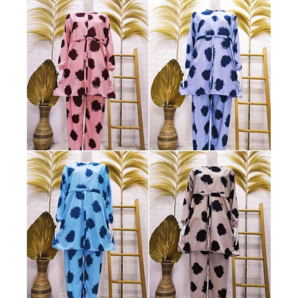 SETCEL BAHAN HYGET/ SETELAN MOTIF CORONA/PAKAIAN SANTAI/PAKAIAN VIRAL/SETELAN TERLARIS/BAJU MURAH