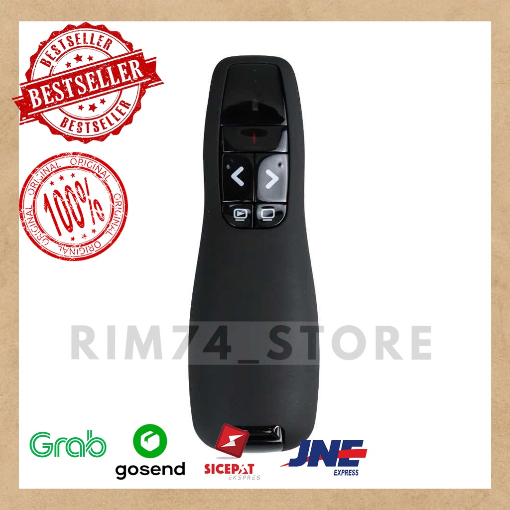 Remote Laser Presenter Wireless Pointer Merah 2.4Ghz - R400 - Clicker Presentasi -Pointer Presentasi