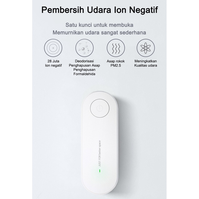 ITS Ion Negatif Air Purifier Hapus Debu Asap Portabel Pembersih Udara Colokan Eropa Konsumsi daya rendah nol desibel Chip hemat daya Kantor Rumah Dapur Kamar tidur