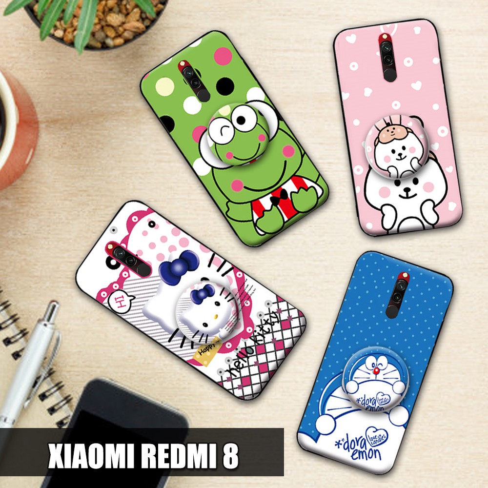 3D Case Xiaomi Redmi 8 Softcase Karakter Hello Kitty Bunny