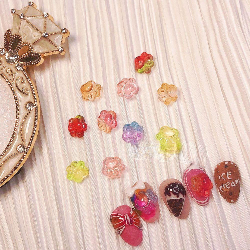 Mxbeauty Jelly Nail Charms Resin Gadis Kuku Kecantikan Kuku Salon Hiasan Kuku DIY Bahan Kuku