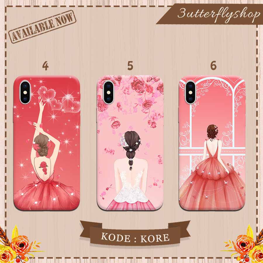 Korean Girly floral casing case Oppo Vivo Realme Redmi Xiaomi Samsung Iphone