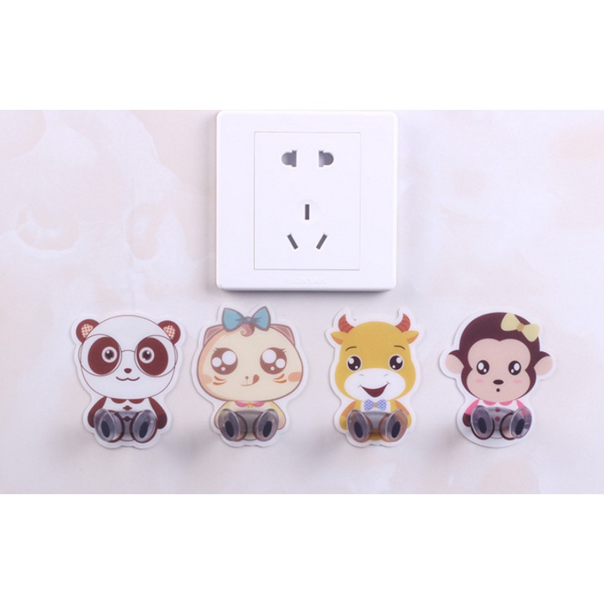 Gantungan Serbaguna HOLDER KABEL Gambar KARTUN HEWAN Lucu / Gantungan Lap Handuk Baju Sikat Kabel Hp