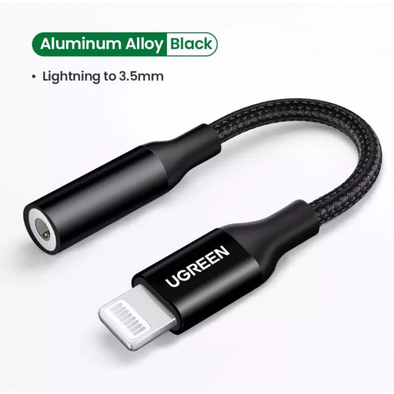 Ugreen Konverter Lightning Mfi to Aux 3.5mm Audio Mic Support for iPhone 14 13 12 8 11 Pro XR XS Max SE